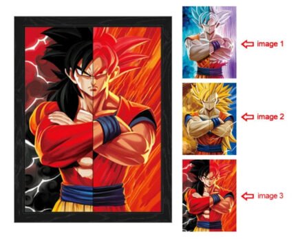 Póster 3d Transformaciones De Goku