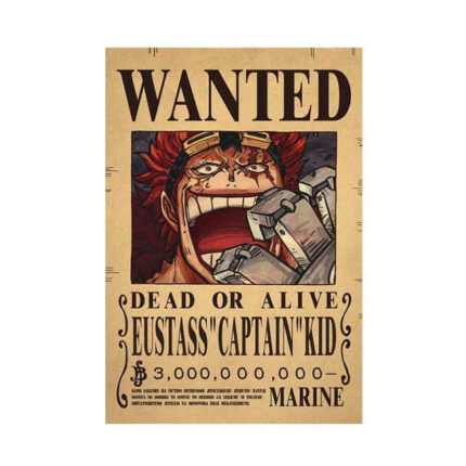Cartel De Búsqueda De One Piece De Capitaine Kid.