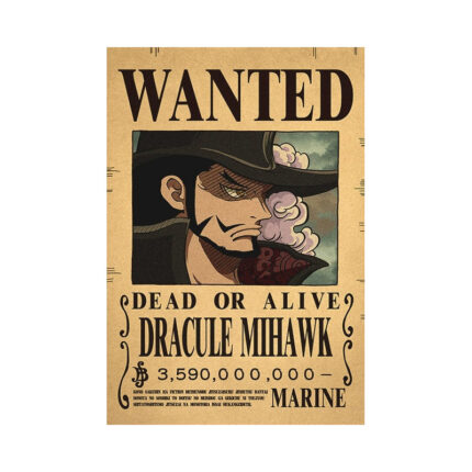 Cartel De Buscado De Dracule Mihawk En One Piece