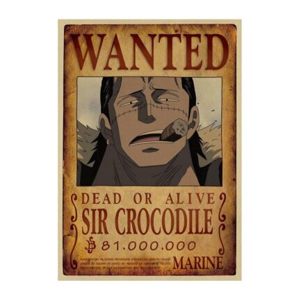 Cartel De Búsqueda De One Piece De Sir Crocodile.