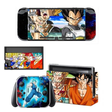 Adhesivo Nintendo Switch "goku Y Vegeta Transformaciones" Dragon Ball Z Pegatina Para Consola Y Mando