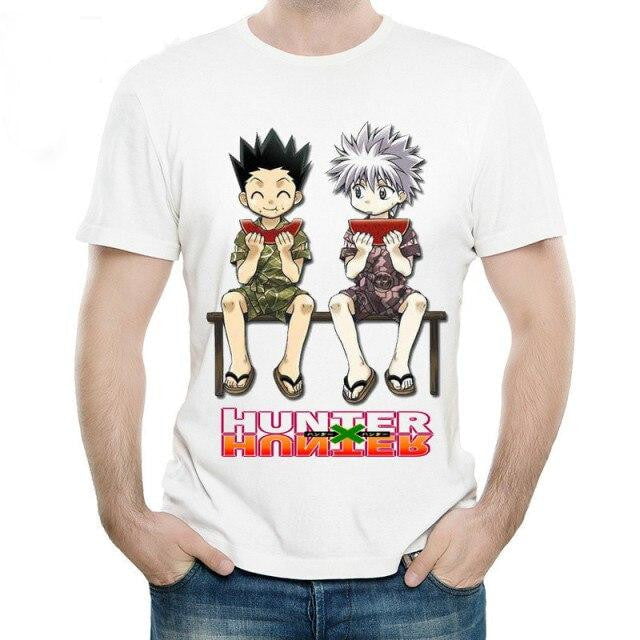 Camiseta Kirua & Gon Manga Hxh Con Estampado De Adulto Para Hombre O Mujer Con Mangas Cortas.