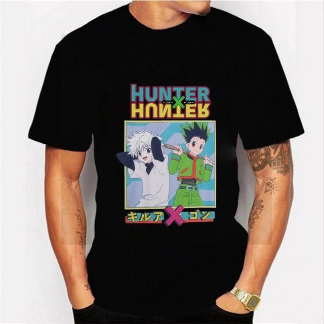 Camiseta De Manga Corta Para Hombre O Mujer Con Los Personajes Gon Y Kirua De Hunter X Hunter Estampados.