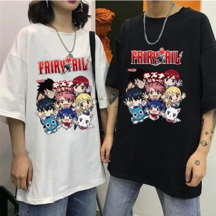 Camiseta De Manga Corta Fairy Tail Con Estampado Para Hombre O Mujer.